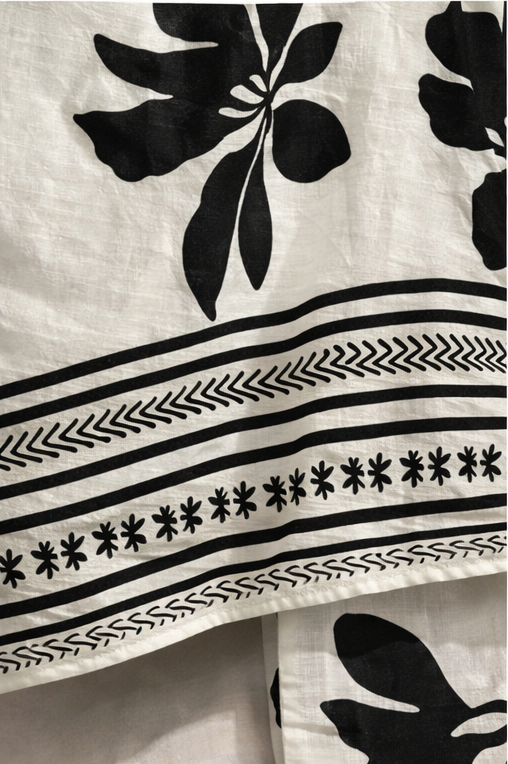Ivory Noir Floral Set