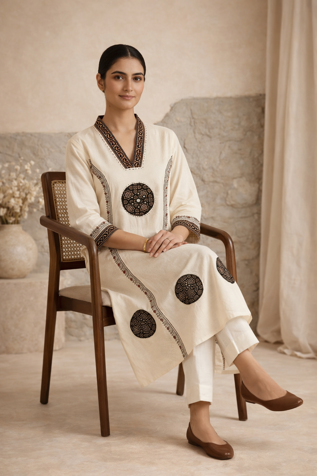 Ivory Bloom Cotton Set