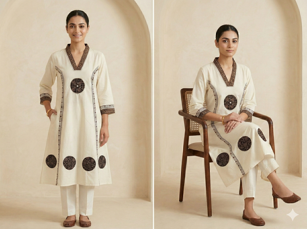 Ivory Bloom Cotton Set
